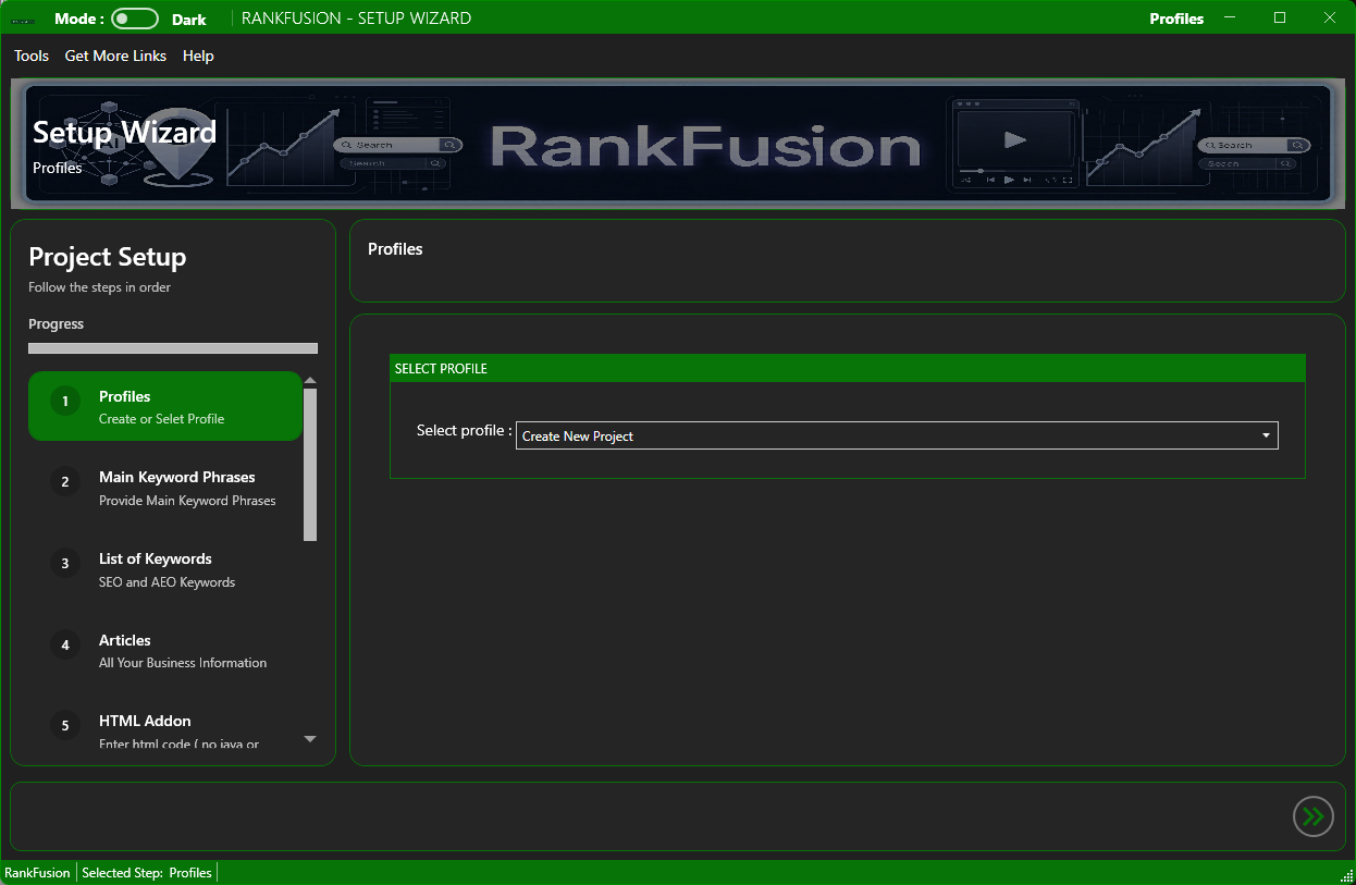 RankFusion Interface